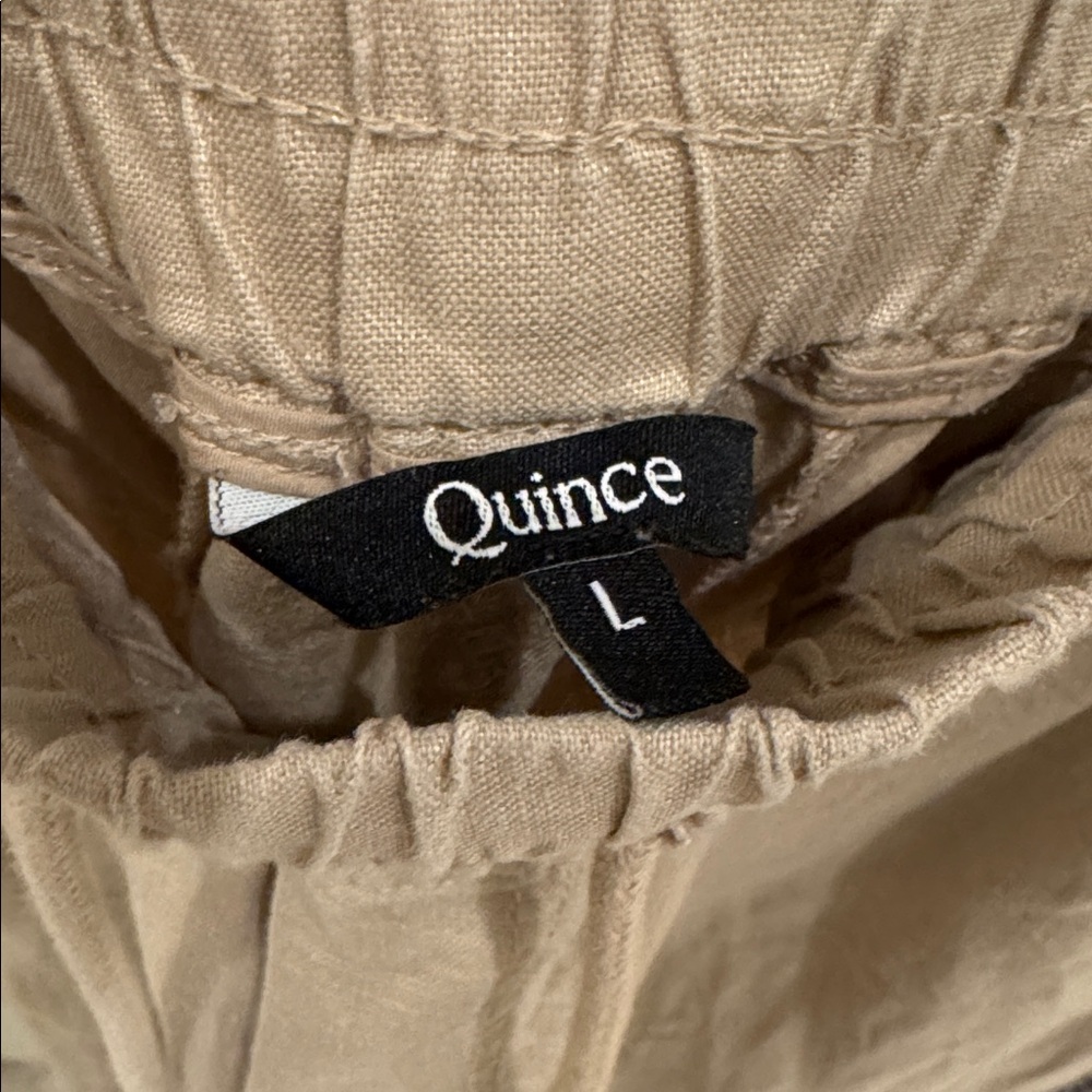 Quince Women's Drawstring Linen Wide Leg Pants - Picture 2 of 3